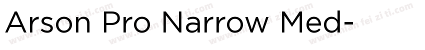 Arson Pro Narrow Med字体转换